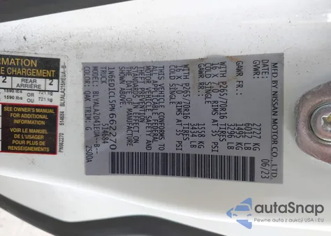 2023 Nissan Frontier King Cab S 4X2 from USA, damaged, VIN 1N6ED1CL5PN662270
